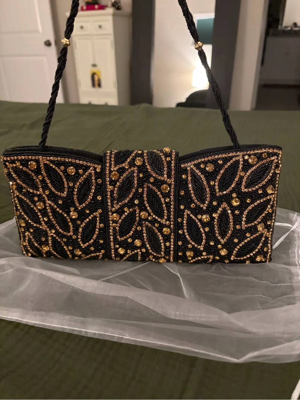Indian Hand Beaded Evening Shoulder Bag